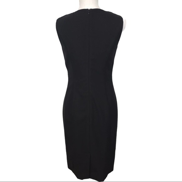 Donna Degnan sheath midi dress leather patch 2 - Picture 10 of 13